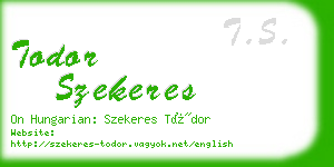 todor szekeres business card